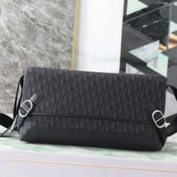 Replica Perfetta Borsa a tracolla Dior Jett Flap Oblique Nero
