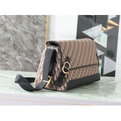 Replica Perfetta Borsa a tracolla Dior Jett Flap Oblique Marrone