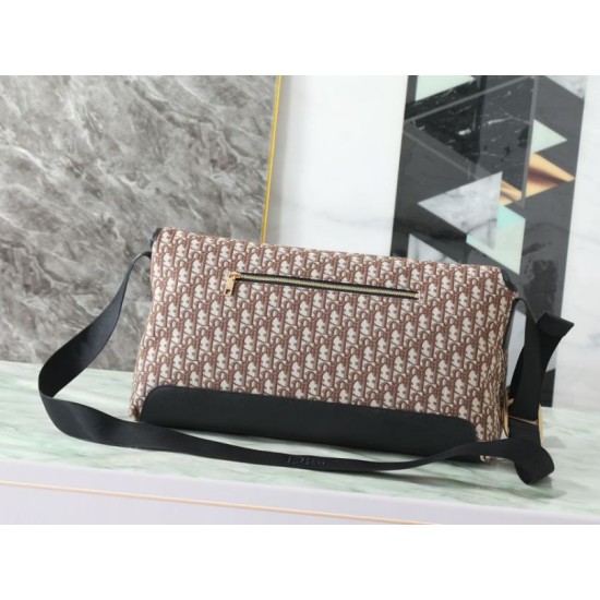 Replica Perfetta Borsa a tracolla Dior Jett Flap Oblique Marrone