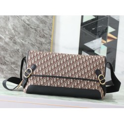 Replica Perfetta Borsa a tracolla Dior Jett Flap Oblique Marrone