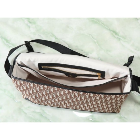 Replica Perfetta Borsa a tracolla Dior Jett Flap Oblique Marrone