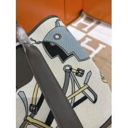 Replica Perfetta Borsa Hermes Garden Party Edizione limitata con design Garden Graffiti 30/36