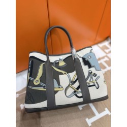 Replica Perfetta Borsa Hermes Garden Party Edizione limitata con design Garden Graffiti 30/36