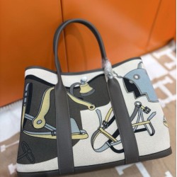 Replica Perfetta Borsa Hermes Garden Party Edizione limitata con design Garden Graffiti 30/36