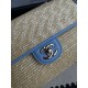 Falso imitazione Borsa a tracolla classica Chanel 26C AS6017 rafia blu Replica Perfetta Borsa a tracolla classica Chanel 26C AS6017 rafia blu