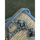 Falso imitazione Borsa a tracolla classica Chanel 26C AS6017 rafia blu Replica Perfetta Borsa a tracolla classica Chanel 26C AS6017 rafia blu