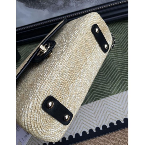 Falso imitazione Borsa a tracolla classica Chanel 26C AS6017 rafia Nero Replica Perfetta Borsa a tracolla classica Chanel 26C AS6017 rafia Nero