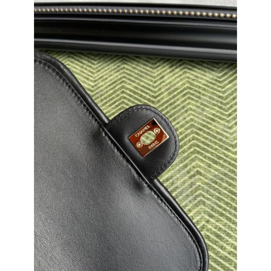 Falso imitazione Borsa a tracolla classica Chanel 26C AS6017 rafia Nero Replica Perfetta Borsa a tracolla classica Chanel 26C AS6017 rafia Nero