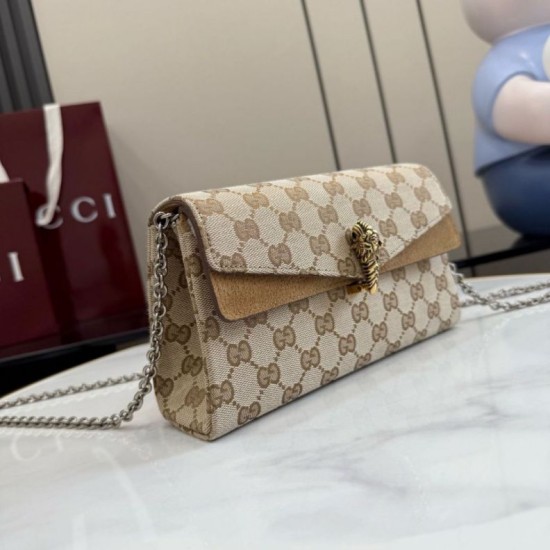 Replica Perfetta Borsa a tracolla Gucci Dionysus 876531  tela GG marrone