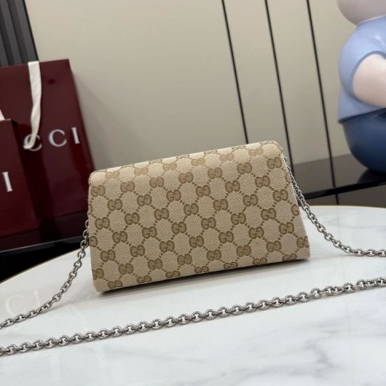 Replica Perfetta Borsa a tracolla Gucci Dionysus 876531  tela GG marrone