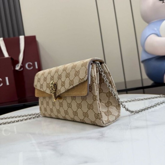 Replica Perfetta Borsa a tracolla Gucci Dionysus 876531  tela GG marrone