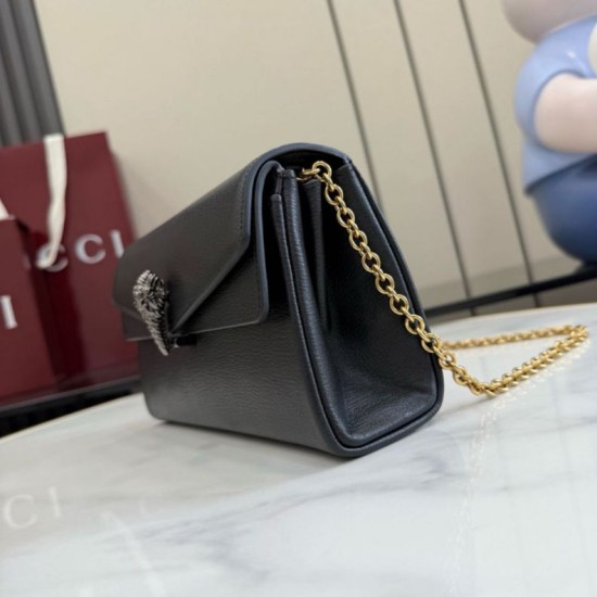 Replica Perfetta Borsa a tracolla Gucci Dionysus 876531 interamente pelle nero