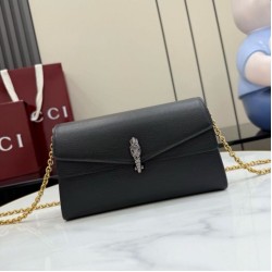 Replica Perfetta Borsa a tracolla Gucci Dionysus 876531 interamente pelle nero