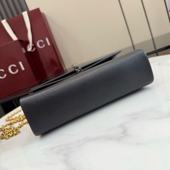 Replica Perfetta Borsa a tracolla Gucci Dionysus 876531 interamente pelle nero