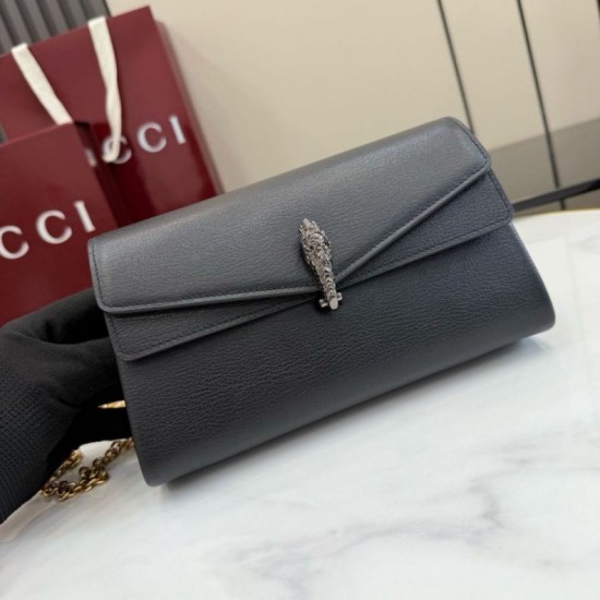 Replica Perfetta Borsa a tracolla Gucci Dionysus 876531 interamente pelle nero