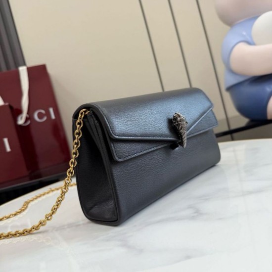 Replica Perfetta Borsa a tracolla Gucci Dionysus 876531 interamente pelle nero