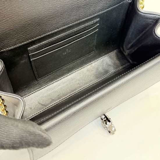 Replica Perfetta Borsa a tracolla Gucci Dionysus 876531 interamente pelle nero