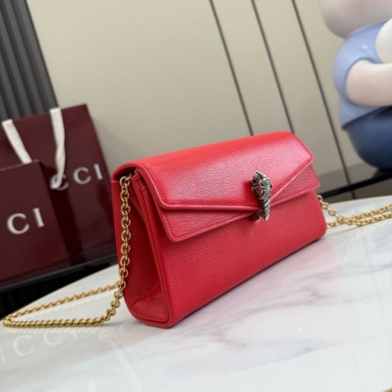 Replica Perfetta Borsa a tracolla Gucci Dionysus con intestazione a tigre 876531 Rossa