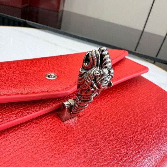 Replica Perfetta Borsa a tracolla Gucci Dionysus con intestazione a tigre 876531 Rossa