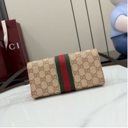 Replica Perfetta Pochette piccola Gucci con tracolla A002KM tela GG marrone