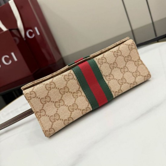 Falso imitazione Pochette piccola Gucci con tracolla A002KM tela GG marrone Replica Perfetta Pochette piccola Gucci con tracolla A002KM tela GG marrone