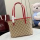 Replica Perfetta Borsa tote piccola Gucci Tribeca tela rossa 25cm
