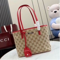 Replica Perfetta Borsa tote piccola Gucci Tribeca tela rossa 25cm