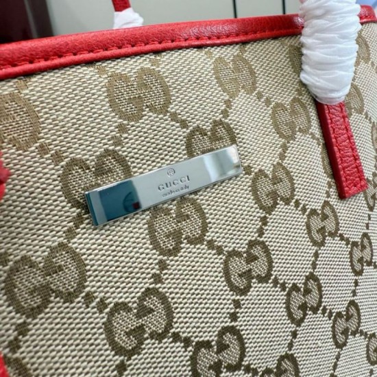 Replica Perfetta Borsa tote piccola Gucci Tribeca tela rossa 25cm