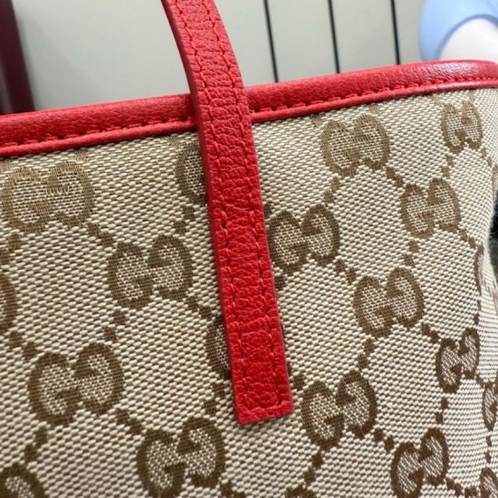 Replica Perfetta Borsa tote piccola Gucci Tribeca tela rossa 25cm