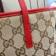 Replica Perfetta Borsa tote piccola Gucci Tribeca tela rossa 25cm