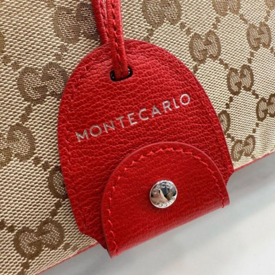 Replica Perfetta Borsa tote piccola Gucci Tribeca tela rossa 25cm