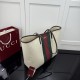 Replica Perfetta Borsa tote grande Gucci Tribeca con charm A0034D tela bianca
