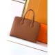 Replica di lusso Borsa da lavoro Hermes Elephant marrone Imitazione Falso