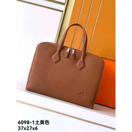 Replica di lusso Borsa da lavoro Hermes Elephant marrone Imitazione Falso