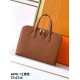 Replica di lusso Borsa da lavoro Hermes Elephant marrone Imitazione Falso