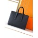 Replica di lusso Borsa da lavoro Hermes 6097 nera Imitazione Falso
