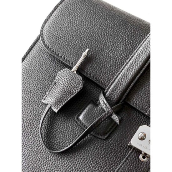 Replica di lusso Borsa da lavoro Hermes 6097 nera Imitazione Falso