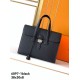 Replica di lusso Borsa da lavoro Hermes 6097 nera Imitazione Falso