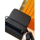 Replica di lusso Borsa a tracolla Hermes Messenger 7062 uomo Nera Imitazione Falso