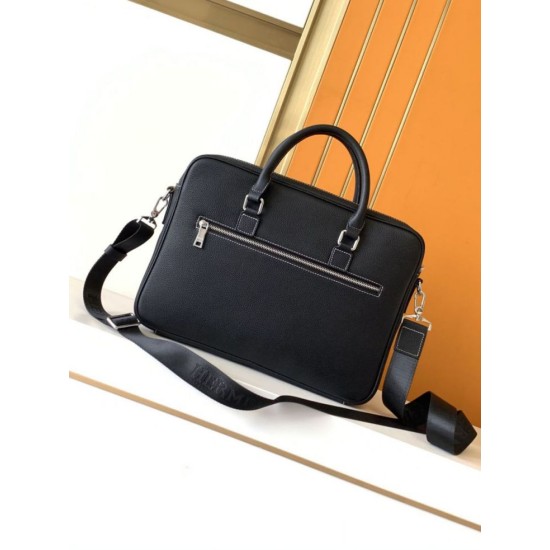 Replica di lusso Borsa Valigetta da lavoro Hermes 7046 Nero  Imitazione Falso