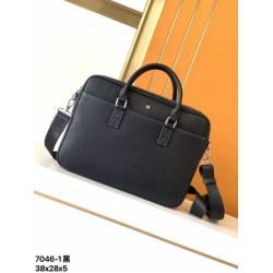 Replica di lusso Borsa Valigetta da lavoro Hermes 7046 Nero  Imitazione Falso