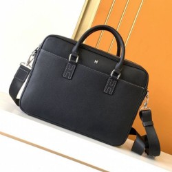 Replica di lusso Borsa Valigetta da lavoro Hermes 7046 Nero  Imitazione Falso