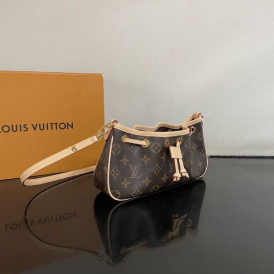 Replica di alta qualità Borsa a secchiello LV Nano East-West Frivole Monogram M29537 Replica di lusso Borsa a secchiello LV Nano East-West Frivole Monogram M29537 Imitazione Falso