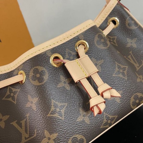 Replica di alta qualità Borsa a secchiello LV Nano East-West Frivole Monogram M29537 Replica di lusso Borsa a secchiello LV Nano East-West Frivole Monogram M29537 Imitazione Falso