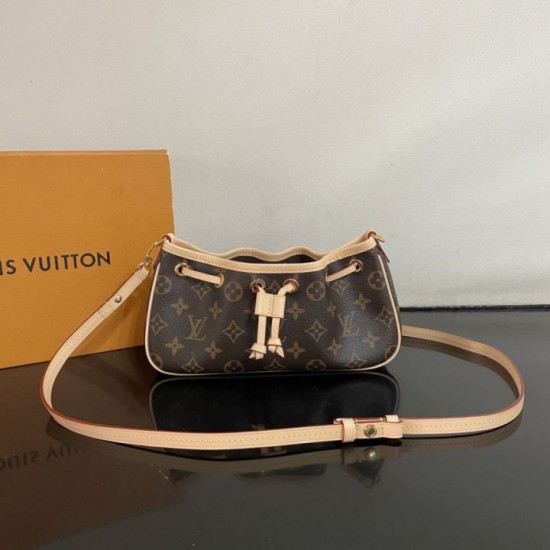 Replica di alta qualità Borsa a secchiello LV Nano East-West Frivole Monogram M29537 Replica di lusso Borsa a secchiello LV Nano East-West Frivole Monogram M29537 Imitazione Falso