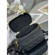 Replica di alta qualità Beauty case DiorTravel S5488 nero Replica di lusso Beauty case DiorTravel S5488 nero Imitazione Falso