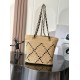 Replica di lusso Borsa shopping Chanel AS5811 Small Tote Rafia Nero Imitazione Falso