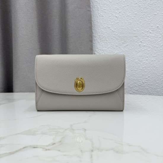 Replica di lusso Pochette Dior Médaillon con tracolla Grigia Imitazione Falso
