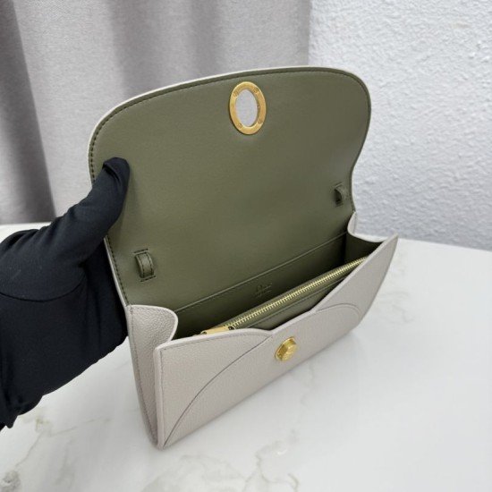 Replica di lusso Pochette Dior Médaillon con tracolla Grigia Imitazione Falso