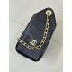 Replica di alta qualità Borsa Chanel piccola 25 AS5631 Hobo con design traforato nera Replica di lusso Borsa Chanel piccola 25 AS5631 Hobo con design traforato nera Imitazione Falso